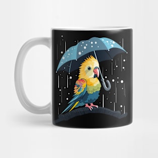 Cockatiel Rainy Day With Umbrella Mug